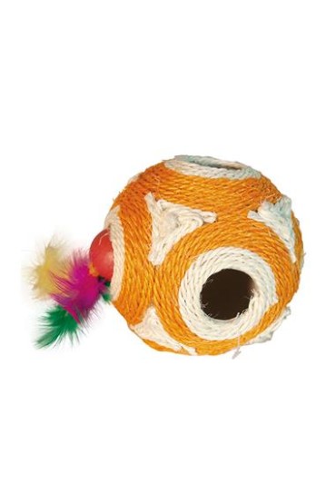 ARQUIVET Piłka z sizalu z piłką i piórami 11,5 cm