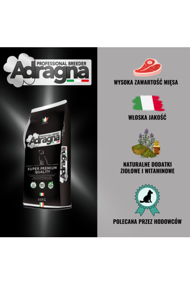 Adragna Breeder Adult Maxi super premium królik i owoce cytrusowe 20kg