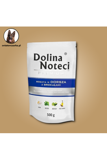 Dolina Noteci Premium bogata w dorsza z brokułami saszetka 500 g