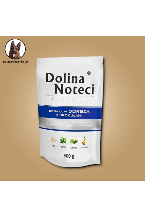 Dolina Noteci Premium bogata w dorsza z brokułami saszetka 500 g