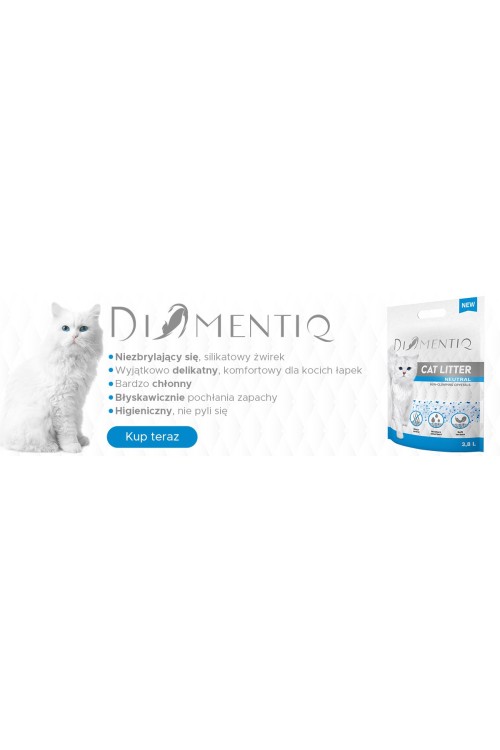 DIAMENTIQ Żwirek Neutral silikonowy niezbrylający się 3,8L