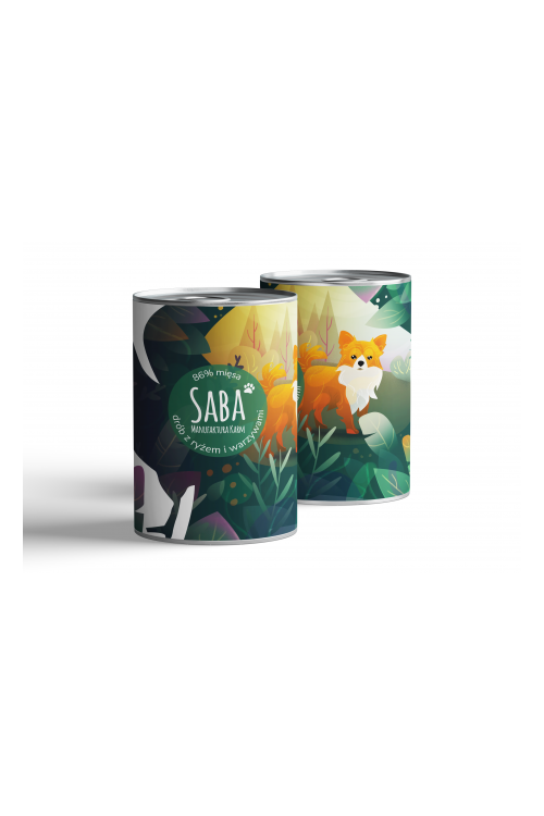 SABA Drób z ryżem i warzywami - 850 g