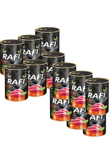Rafi Cat karma bezzbożowa z kaczką 12 x 400 g