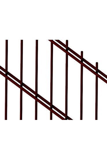 Panele ogrodzeniowe 6/5/6 - brązowe - 1,83 m