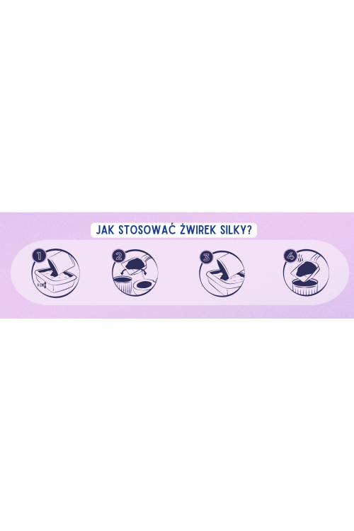 Żwirek silikonowy dla kota bezpyłowy SILKY Lavender 3,8l