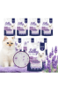 Żwirek silikonowy dla kota bezpyłowy SILKY Lavender 3,8l zestaw 8 szt.