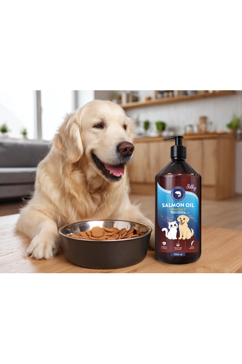 Silky 100% Natural Salmon Oil Omega 3 for Dogs And Cats 1 l